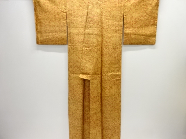  小槌に草花模様本場大島紬着物（染め）